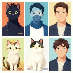 a cat in tokyo by inio asano, beeple and james jean, aya takano color style, 4 k, super detailed, modern, 4 k, symmetrical