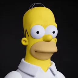studio portrait of man that looks excactly like homer simpson, lookalike, as if homer simpson came to life, soft light, black background, fine details, close - up, award winning photo by martin schoeller