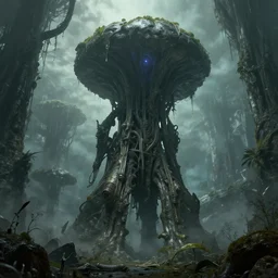 a forbidden planet, fantasy , unreal engine, realistic fantasy, dark fantasy