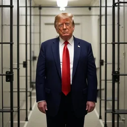 photo of donald trump in prison