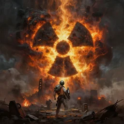 nuclear apocalypse, realistic painting, ultra detailed, cinematic, dynamic light