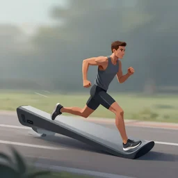 device that helps people run faster, concept art, artstation
