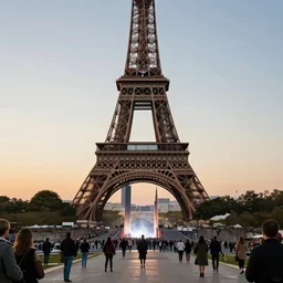 newly leaked image that was hidden from the goverment that shows a portal being opened above the eiffel tower. it was at around sunset and many people are observing the strange event. if you look closely something wants to come through the portal.