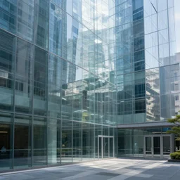 a latent space constructed from refractive architectural hyperglass that distorts space and time