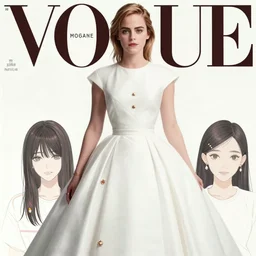vogue magazine, elle magazine, anime korean emma watson wearing dress made of peaches, ilya kuvshinov, greg rutkowski, john singer sargent, anime, trending on artstation, intricate