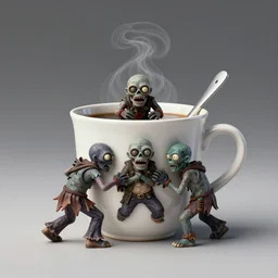 teacup fighting zombies
