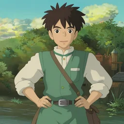 leo tolstoy as studio ghibli movie character