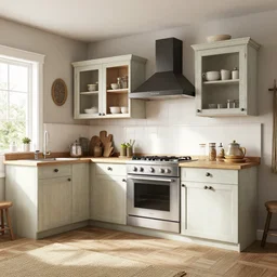 a detalied 3 d render of a country chic kitchen, by valentin franke, ilya galinsky trending of artstation, photorealism