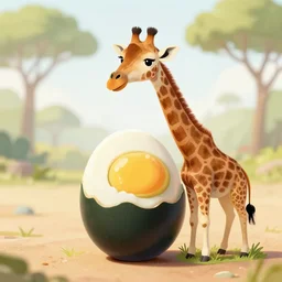 century egg as a gift for the giraffe