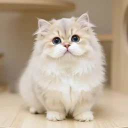a cute persian chinchilla bear kitty