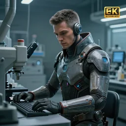 a portrait of an operator working the laboratory, sci - fi character, cyberpunk suit, concept art, cinematic composition, hyper detailed, matte painting, highly detailed, greg rutkowski, cedric peyravernay, anato finnstark, artstation, 8 k