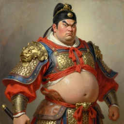 attractive beefy male with armor, ming dynasty, character design, colorful paint, sweat, painting by gaston bussiere, craig mullins, j. c. leyendecker