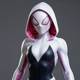 photo of a beautiful spidergwen, highly detailed, 4k, HDR, smooth, sharp focus, hyper realistic, high resolution, photo-realistic