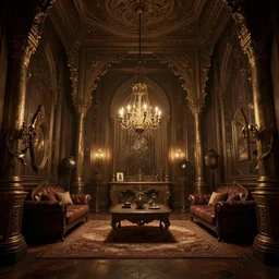 assassin's hideout with ornate decorations, highly detailed, 4k, HDR, award-winning, octane render, trending on artstation, volumetric lighting