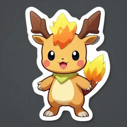 cute miss mascot galopa galopa rapidash pokemon sticker art, cronobreaker, beeple game icon