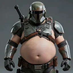 a photograph of an obese master chief
