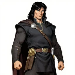 Conan the barbarian in the style of Moebius