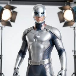 still photo of silver surfer, highly detailed, photorealistic portrait, bright studio setting, studio lighting, crisp quality and light reflections, unreal engine 5 quality render