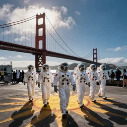 astronauts parade in sun francisco, news photo.