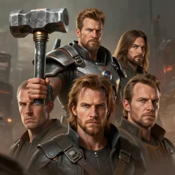 hammer's slammers, realistic faces, epic science fiction digital art by mark brooks