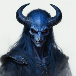 bluotdeamorθαναød hades the god of grim deamuerθαναth, highly detailed portrait, digital art, trending on artstation.