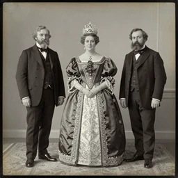 early 1 9 0 0 s potograph of a highly professionally ornated queen, daguerrotype, victorian, by robert adamson and david octavious hill and carl curman, masterpiece
