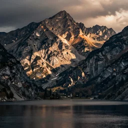 lakeside mountains, rococo