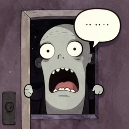 demented cartoon, shock horror