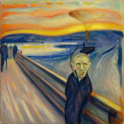 a coffee roaster workshop, oil on canvas, detailed, artwork by edvard munch