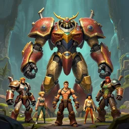 mount epic mechagon peacekeeper screenshot world of warcraft mounts worldboss comics, that looks like it is from borderlands and by feng zhu and loish and laurie greasley, victo ngai, andreas rocha, john harris
