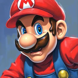 detailed portrait of mario by noriyoshi ohrai, trending on artstation