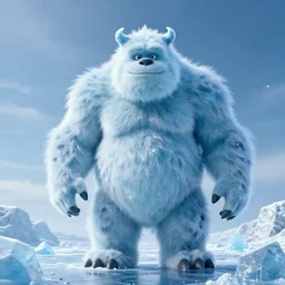 ice monster photograph from a cinematic movie, award winning, great photography
