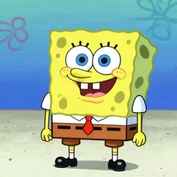spongebob, illustration, art, style cartoon by meatcanyon,
