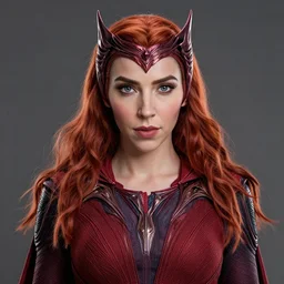 aubrey plaza as scarlet witch by greg rutkowski, concept art, highly detailed, realistic, high fidelity, intricate, ornate, fine detail, 4k, octane render, trending on artstation