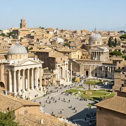 a city of a roman empire full of life and people