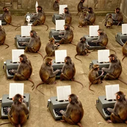 a thousand monkeys on a thousand typewriters.