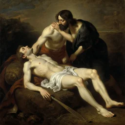 classic oil painting of stablediffusion returning to life three days after death