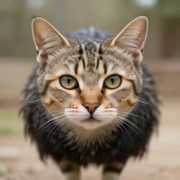 a feline ostrich - cat - hybrid, animal photography