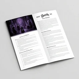 a retirement home for goths. pamphlet.