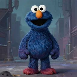 elmo from sesame street as an eldritch god, digital painting, lots of details