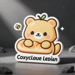 cute miss mascot coxyclaque coxyclaque ledian food sticker art, cronobreaker, beeple game icon