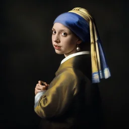 megan fox painted by jan vermeer, aristocratic pose, high contrast