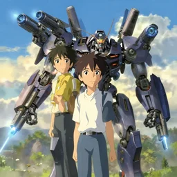 mech and his plasma guns by makoto shinkai and hidari and wlop