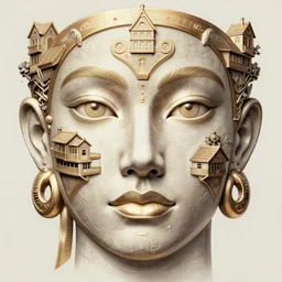 quaint island town, digital illustration, art by artgerm, trending on artstation, symmetrical facial features, intricate, elegant, amazing detail, concept art, sharp focus, cinematic lighting