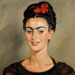 frida kahlo smiling artwork by lucian freud