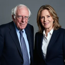 portrait of Bernie Sanders and Larry David, annie leibovitz, studio lighting