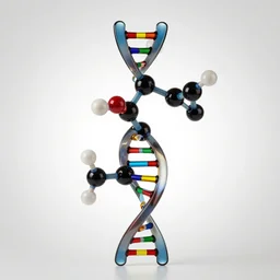 accurate molecular structure of dna, coloured glass piece by dale chihuly