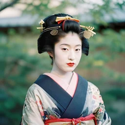 Portrait Photograph of a Japanese Geisha Konica Centuria Superia 200