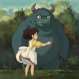 still image from the new studio ghibli animated film'ominous monster in the fog'