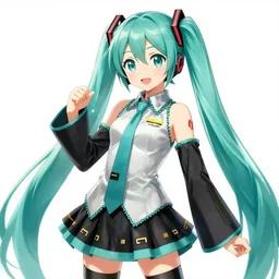 hatsune miku, artwork by leyendecker